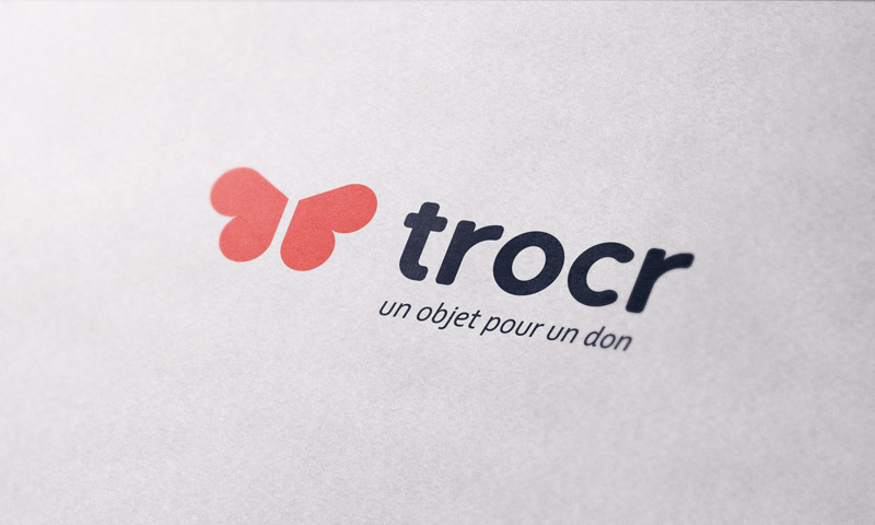Logo horizontal de l'application mobile Trocr