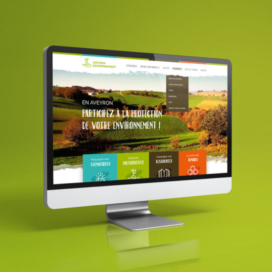 Design du site internet Aveyron Environnement